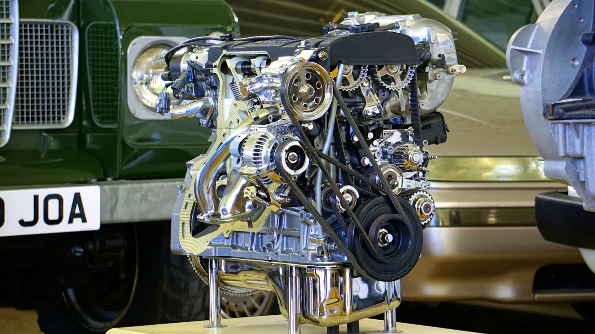 How a Piston with Rod Works in an Engine